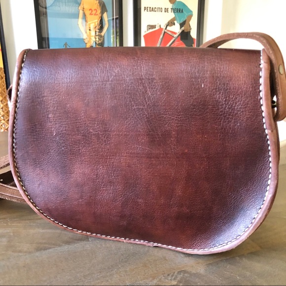 Sardonyx bohemian brown crossbody bag - Picture 2 of 7